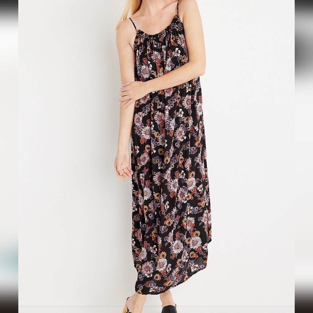 Maurice's Floral Maxi Dress with Spaghetti Straps Size S